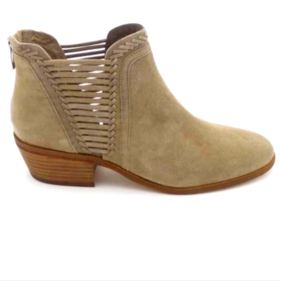 Vince Camuto Pippsy Lattice Side Foxy Suede Leather Booties Ankle Boots Summer - Picture 9 of 16